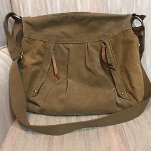 fossil leather computer bolsa